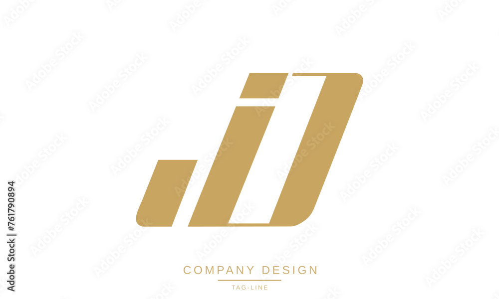 JD, DJ Abstract Letters Logo Monogram Design Icon Font