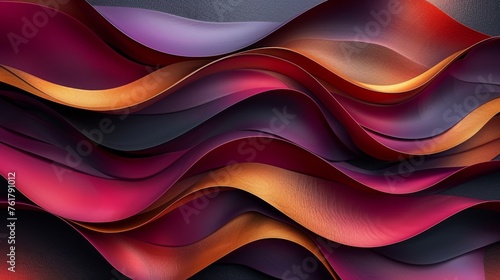  a computer generated image of a wave of red, orange, purple, and yellow colors on a black background.