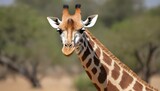 A Giraffe With Its Ears Flattened Back Alarmed