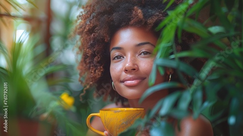 Woman Holding a Glass of Orange Juice