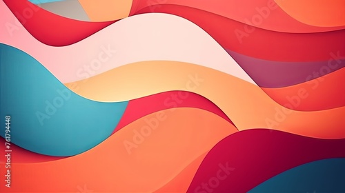 A brightly colored illustration with a wavy pattern. Design for cover, card, postcard, banner, poster, brochure or presentation.