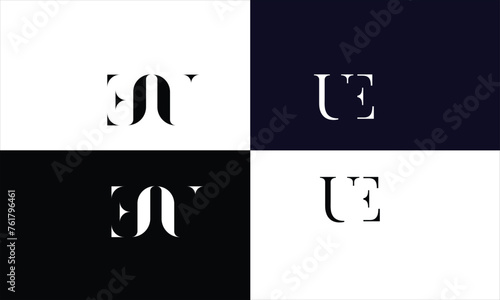 EV, VE, E, V, Abstract Letters Logo monogram