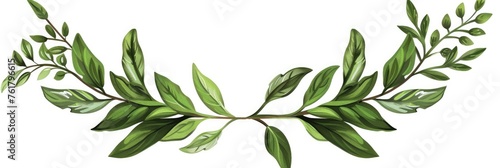Laurel Wreath Frame. Elegant Leaf Chaplet for Celebration, Recognition, and Honour Ranking at Festivals
