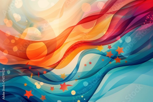 Abstract jewish heritage month (AJHM) background with traditional colors and patterns	
