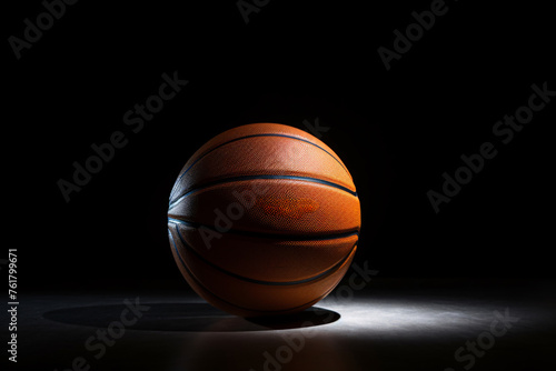 a basketball on a black surface © Eduard