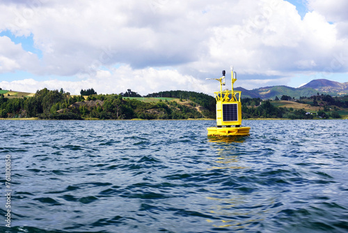 Environmental monitoring buoy at Lake Tota photo