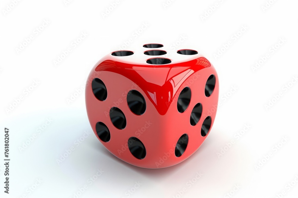 red dice with number five isolated on white background red dice with number five isolated on white background