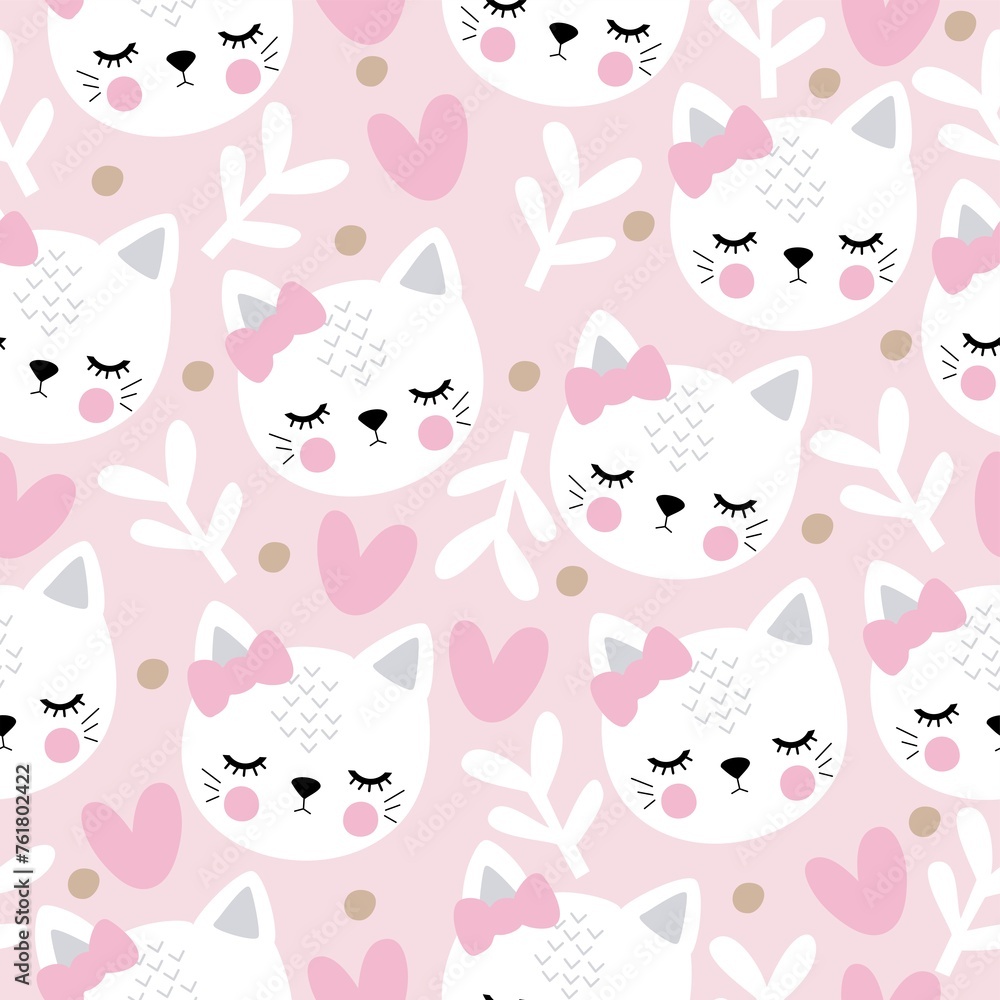 seamless pattern with cats seamless pattern with cats