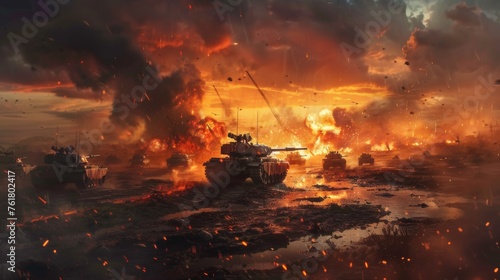 fire in the war with tanks