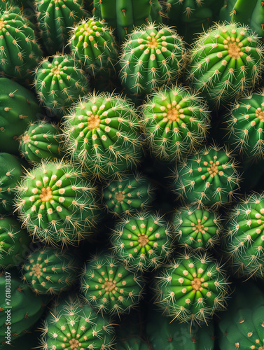Cactus background. Close up of green cactus pattern background.