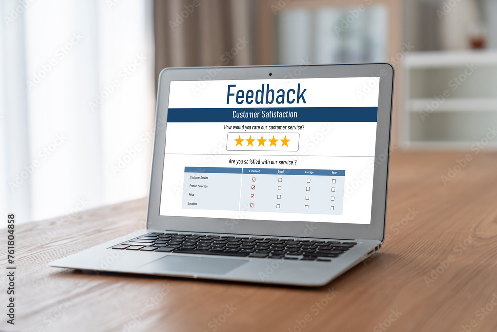 Customer feedback and review analysis by modish computer software for corporate business - obrazy, fototapety, plakaty 