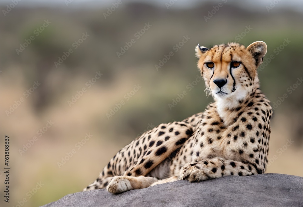 A Cheetah running on the savannah A Cheetah running on the savannah