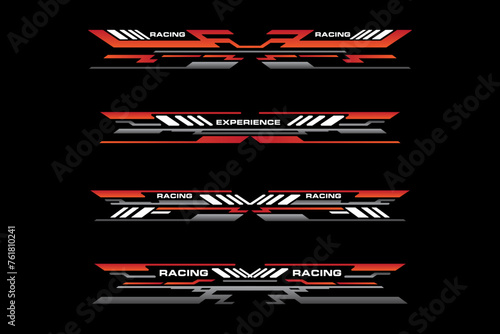 Abstract shape decorative car stickers stripe vinyl decal templates