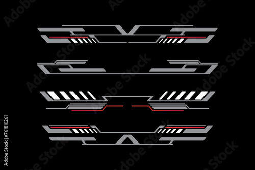 Abstract shape decorative car stickers stripe vinyl decal templates