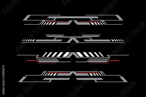 Abstract shape decorative car stickers stripe vinyl decal templates