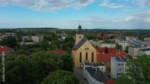 Wallpaper Mural Beautiful Church Strzegom Aerial View Poland Torontodigital.ca