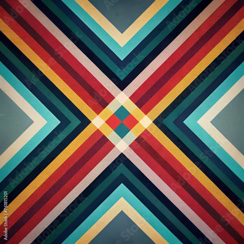 minimalist geometric pattern background with intersecting lines and vibrant contrasting colors