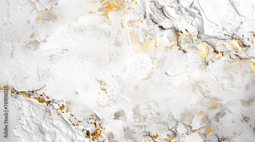 Abstract Background with Cracked Paint and Gold Leaf