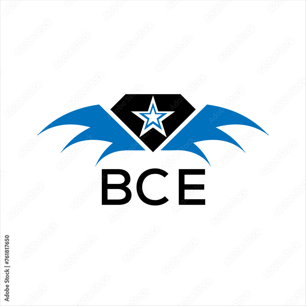 Fototapeta premium BCE letter logo. technology icon blue image on white background. BCE Monogram logo design for entrepreneur and business. BCE best icon. 