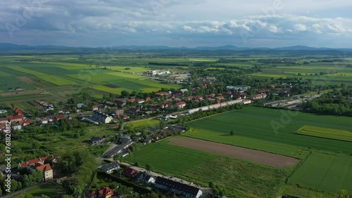 Beautiful Panorama Strzegom Aerial View Poland photo