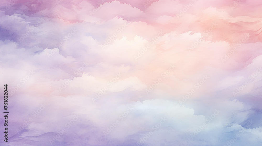 abstract dreamy pastel watercolor sky texture copy space background, ethereal and serene