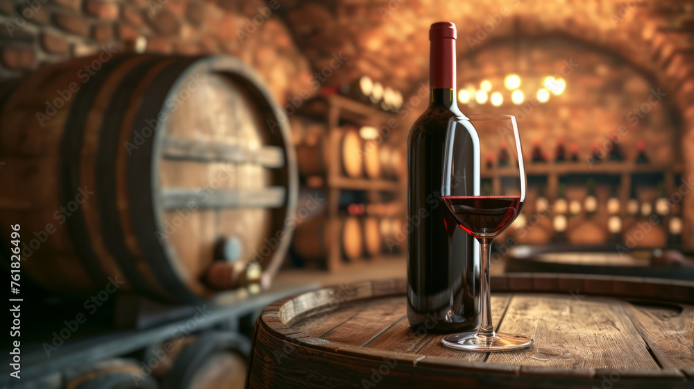 Red Wine in Cellar
