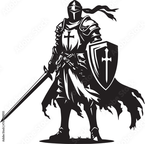Knights Silhouettes Medieval Knights EPS Vector Knights Clipart	
