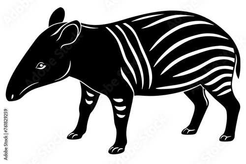 tapir silhouette vector illustration photo