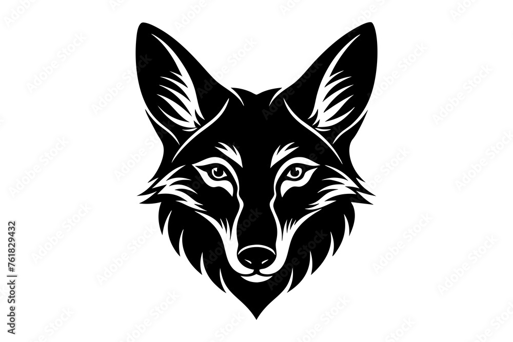 Fototapeta premium fox silhouette vector illustration