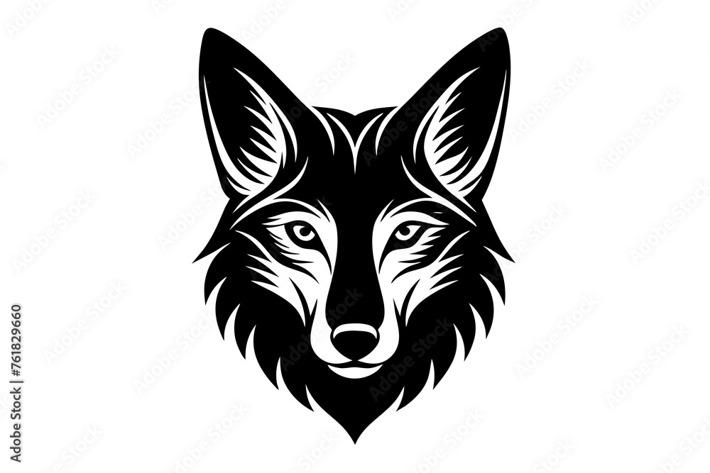 Fototapeta premium coyote silhouette vector illustration