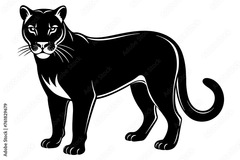 cougar silhouette vector 