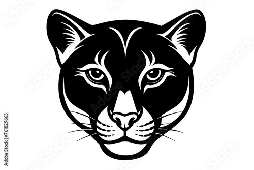 cougar head vector illustration