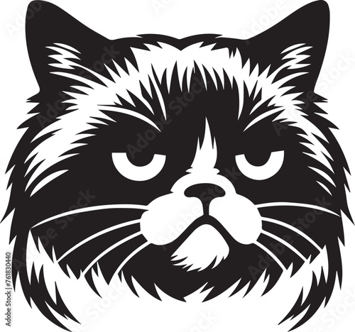 Grumpy Cat Silhouettes Grumpy EPS Vector Grumpy Clipart	

