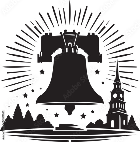Liberty Bell Silhouettes Liberty Bell EPS Vector Liberty Clipart	
