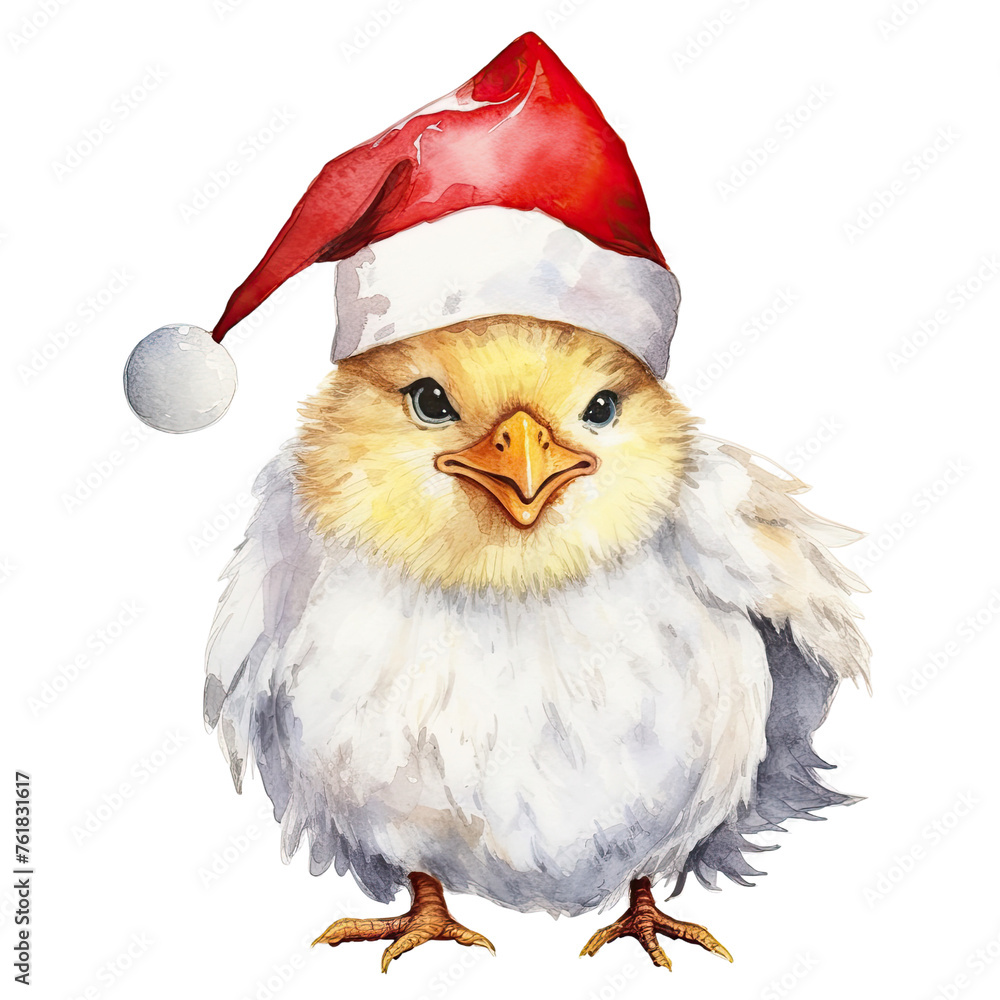 cute animal santa hat watercolor cute animal santa hat watercolor