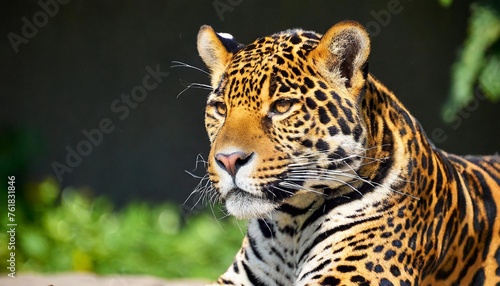 jaguar with a black background