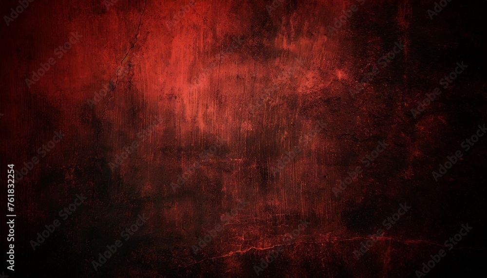 dark grunge background with scratches scary red dark walls concrete cement texture for background - obrazy, fototapety, plakaty 