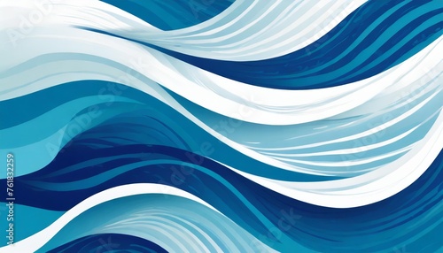 abstract blue wave paper art background a blue and white abstract background with waves is a versatile design suitable for website backgrounds social media graphics and print materials photo