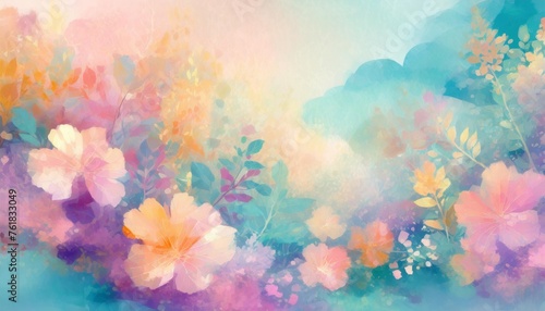 abstract soft pastel floral tone imaginative landscape or layered background effect