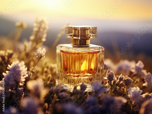 Perfume Commercial Photography, Outdoor Perfume Ads, Warm Colors, Dry Grass, Pastel Shades