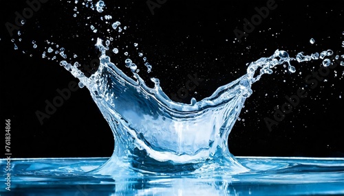 water splash with transparent background created with technology