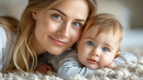 mother and baby isolated on transparent background