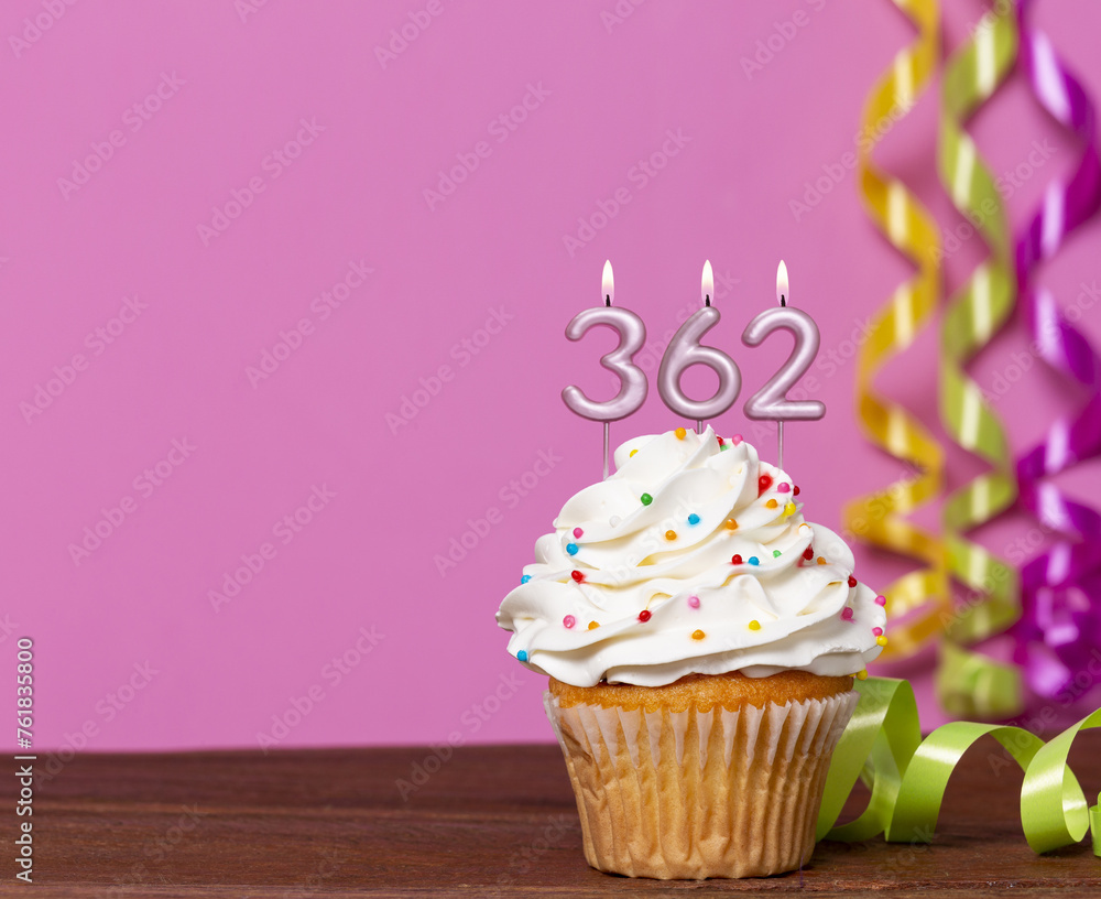 Birthday Cake With Candle Number 362 Birthday Cake With Candle Number 362