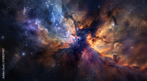 Stunning cosmic nebula with star formation © Mik Saar