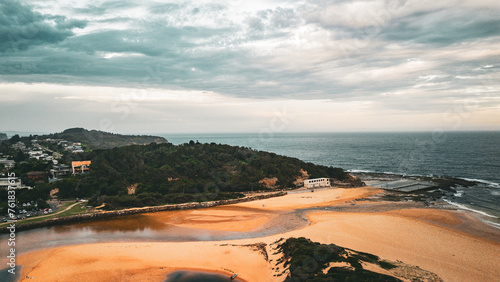 Beach, Ocean and Lagoon View in Narrabeen, Northern Beaches, New South Wales, Australia.
 photo