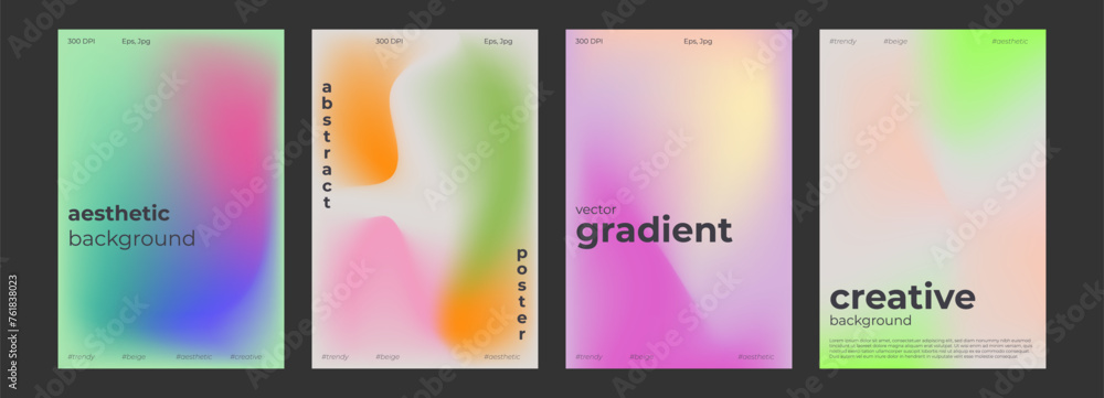 Y2k Trendy Aesthetic abstract gradient pink violet poster with translucent blurred pattern. Modern gentle social media poster, stories highlight templates for digital marketing for stories