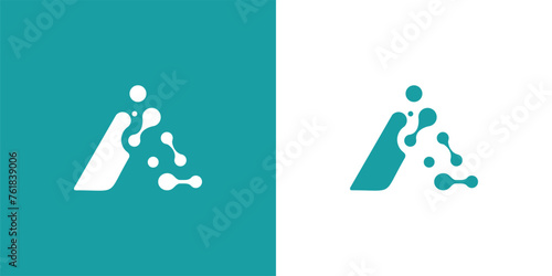 Biotechnology Molecule Atom DNA Chip Logo design