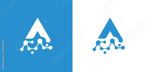 Molecule Triangel Logo Design Inspiration photo