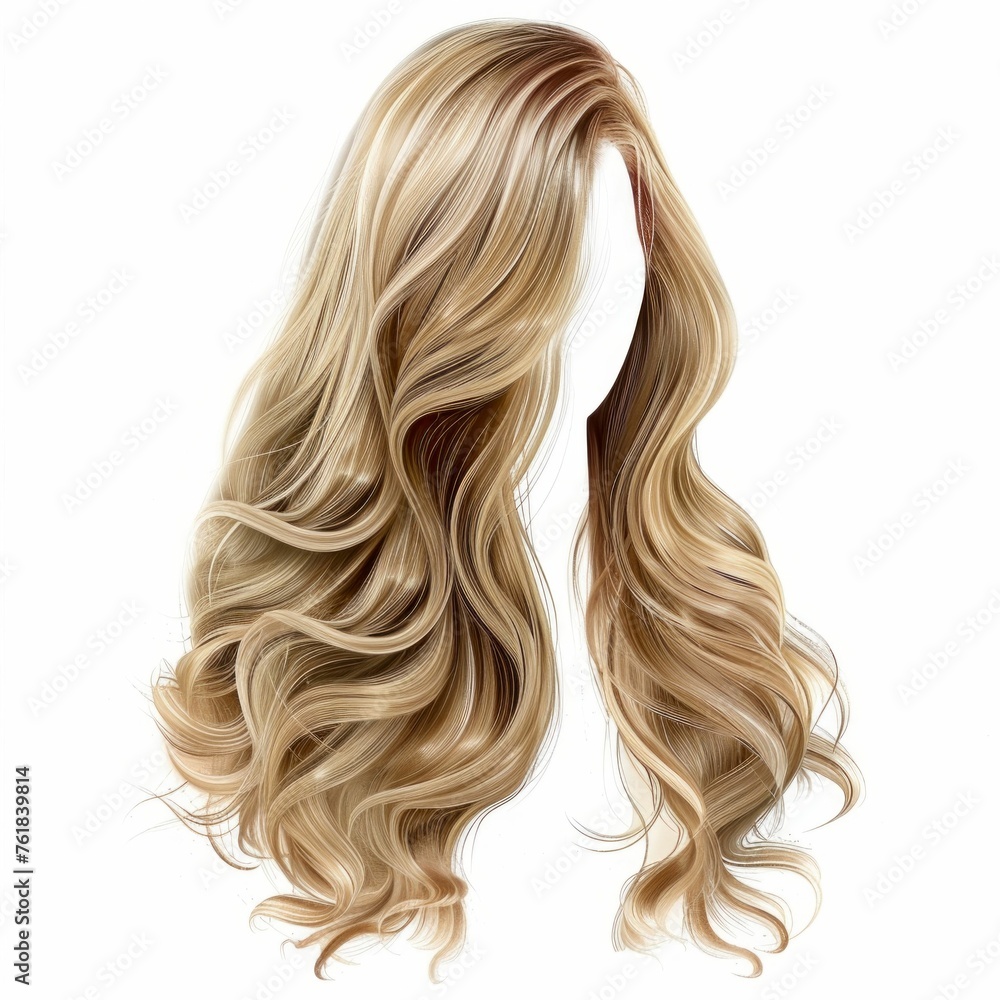 Luxurious Wavy Hair in Blonde and Brunette Tones. Generative ai