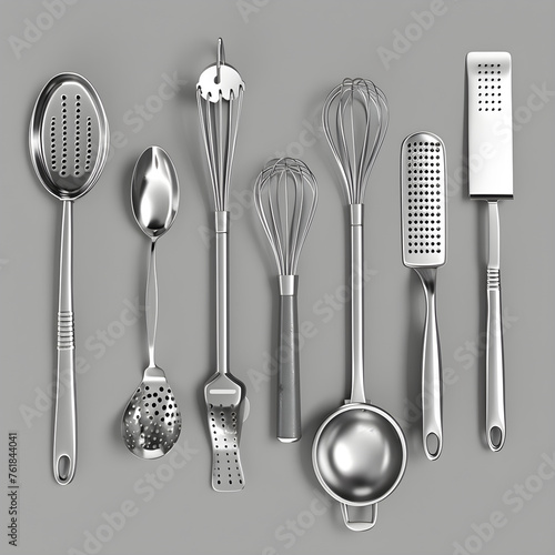 A Study of Isolated Kitchen Utensils: The Charm of Culinary Tools in their Singular Glory